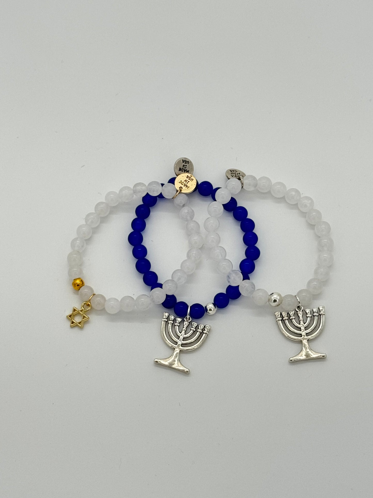 Holiday Beaded Bracelet: Star of David