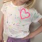 Tween Girls Neon Heart Splatter Tee 💖