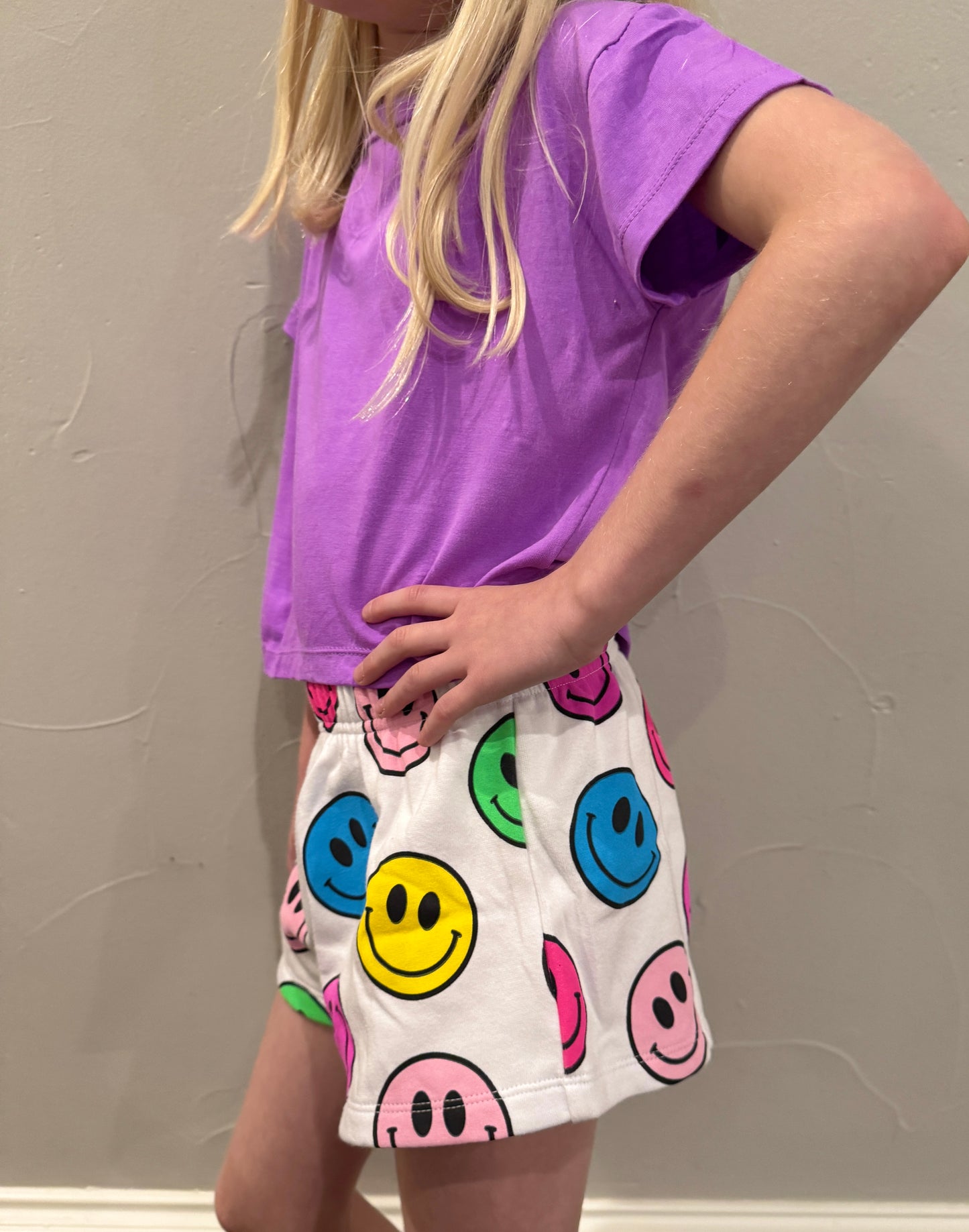 Girls Smiley Lounge Shorts