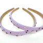 Girls Thin Satin Headband with Crystals