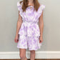 Girls Lavender Tie-Dye Ruffle Dress