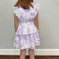 Girls Lavender Tie-Dye Ruffle Dress