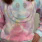 Girls Pastel Tie-Dye Smiley Sweatshirt