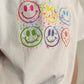 Girls Splatter Paint Smiley Boxy Tee