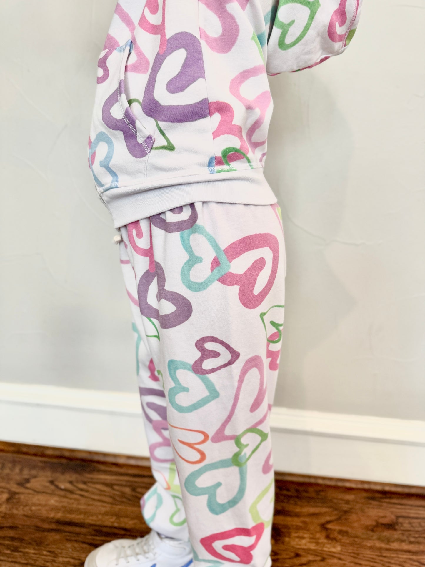 Girls Pastel Hearts Joggers by T2Love 💖🌈