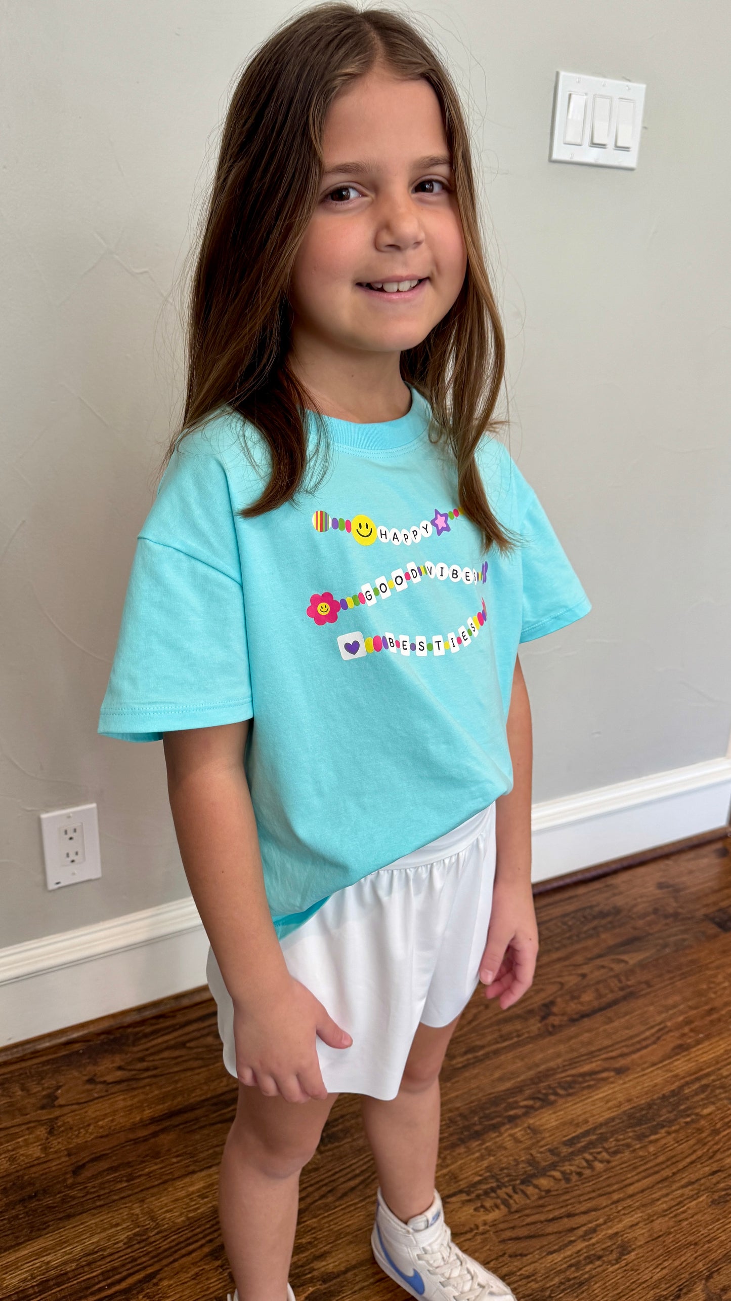 Girls Friendship Bracelet Boxy Tee