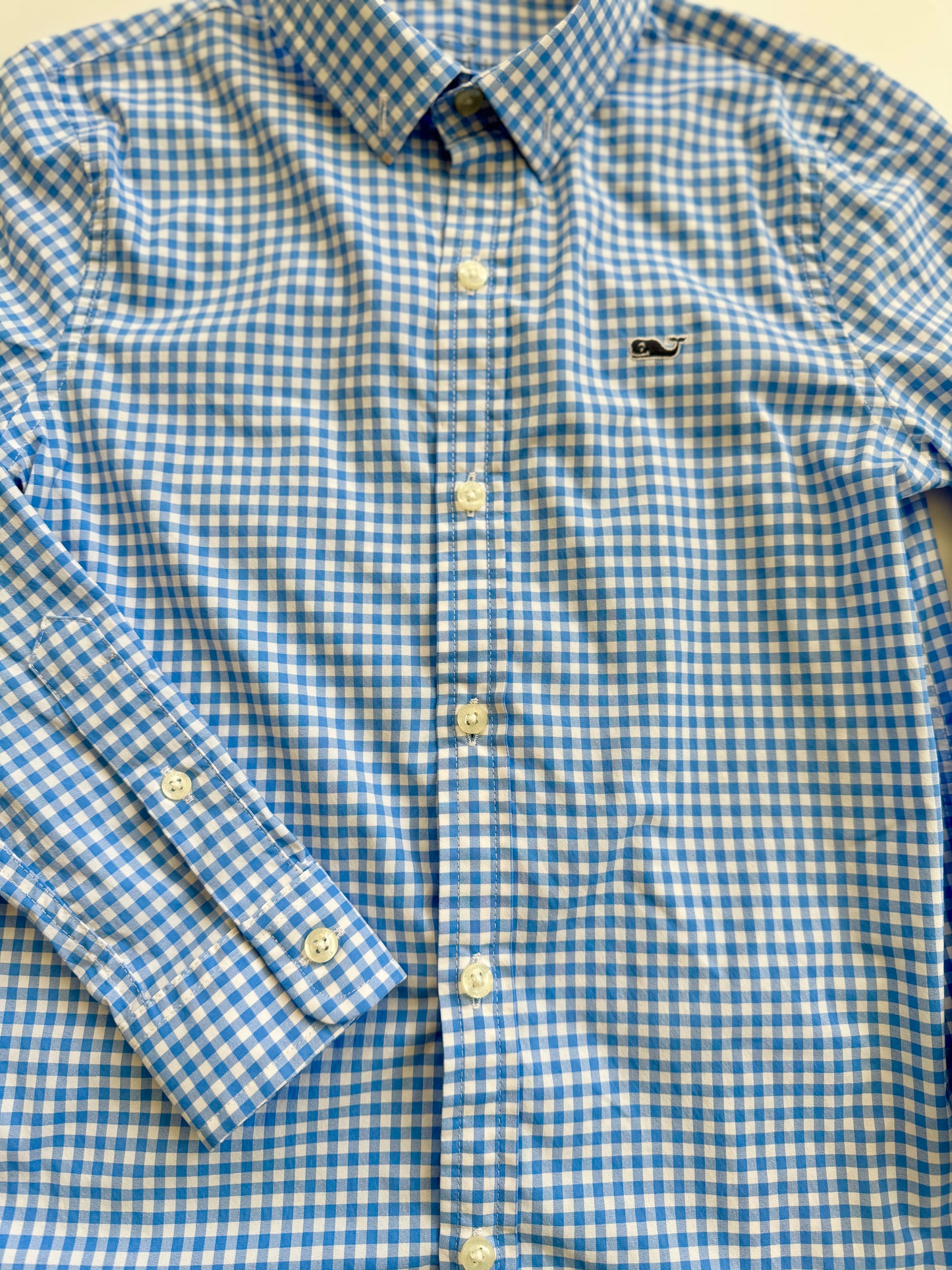 Resale Camisa con botones a cuadros de cuadros vichy para niños