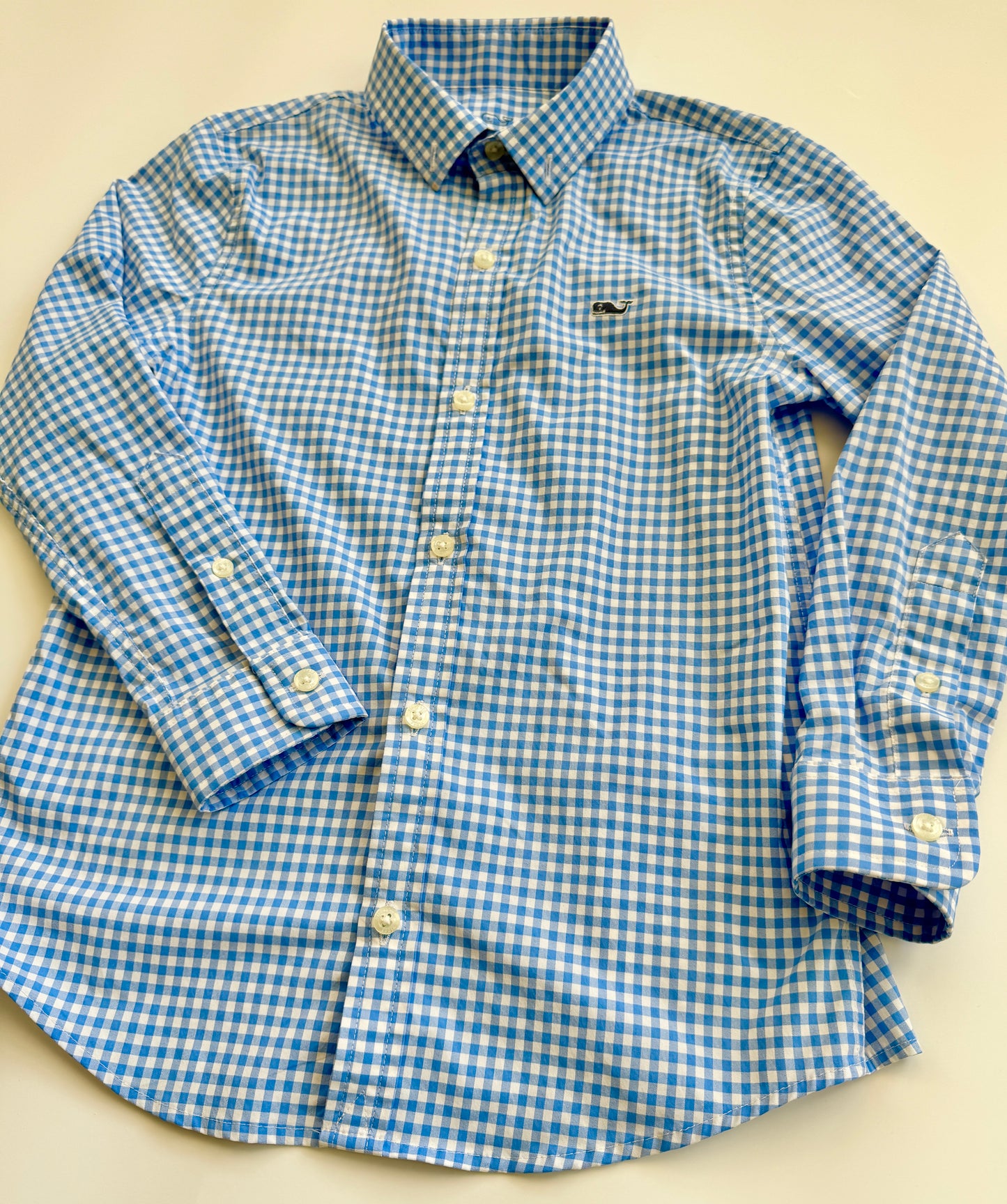 Resale Camisa con botones a cuadros de cuadros vichy para niños