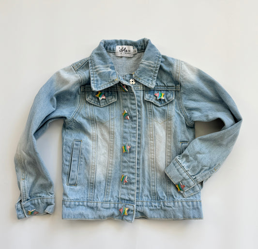 Resale Girls Sequin Unicorn Denim Jacket