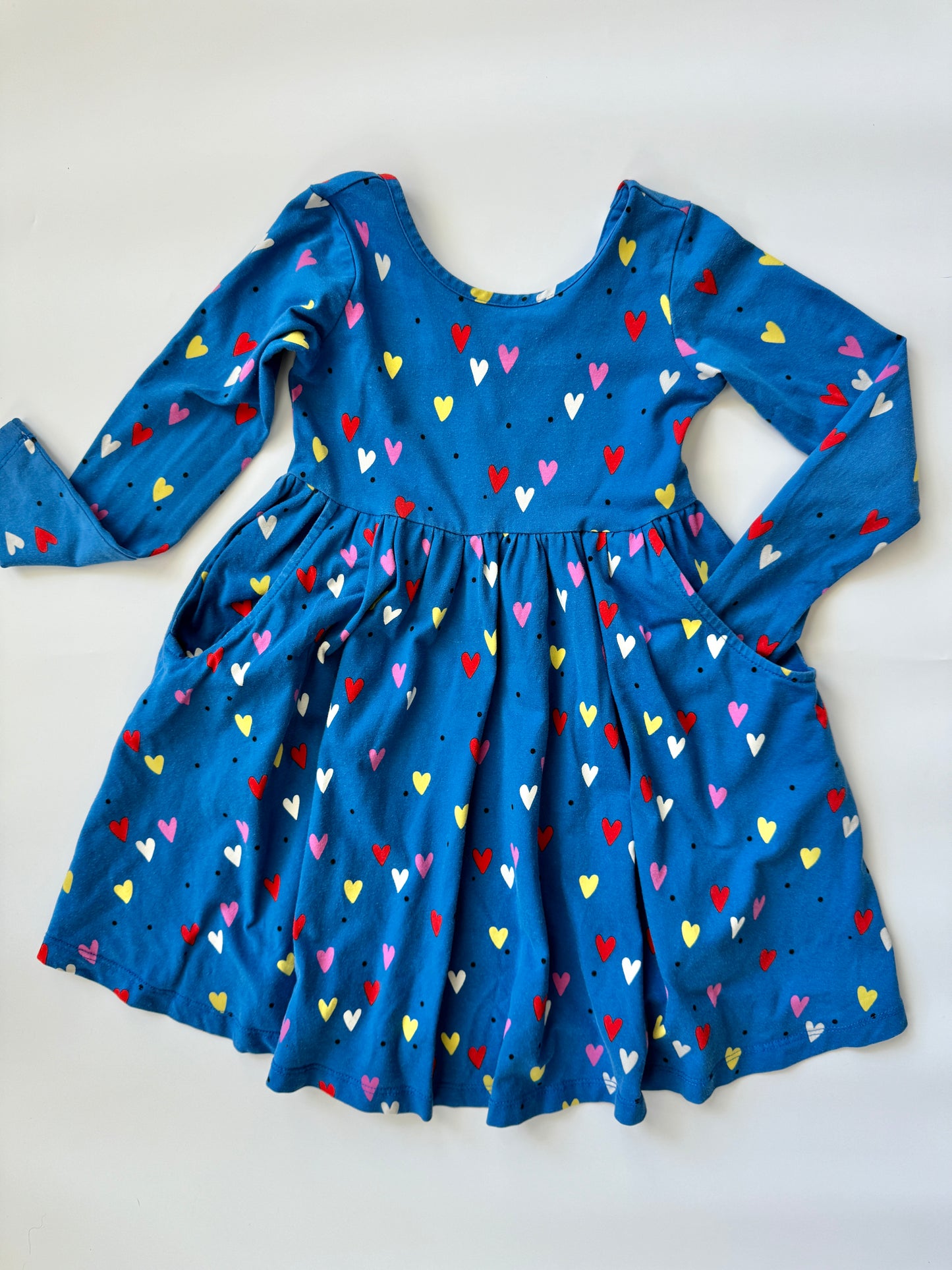 Resale Girls Long Sleeve Hearts Dress