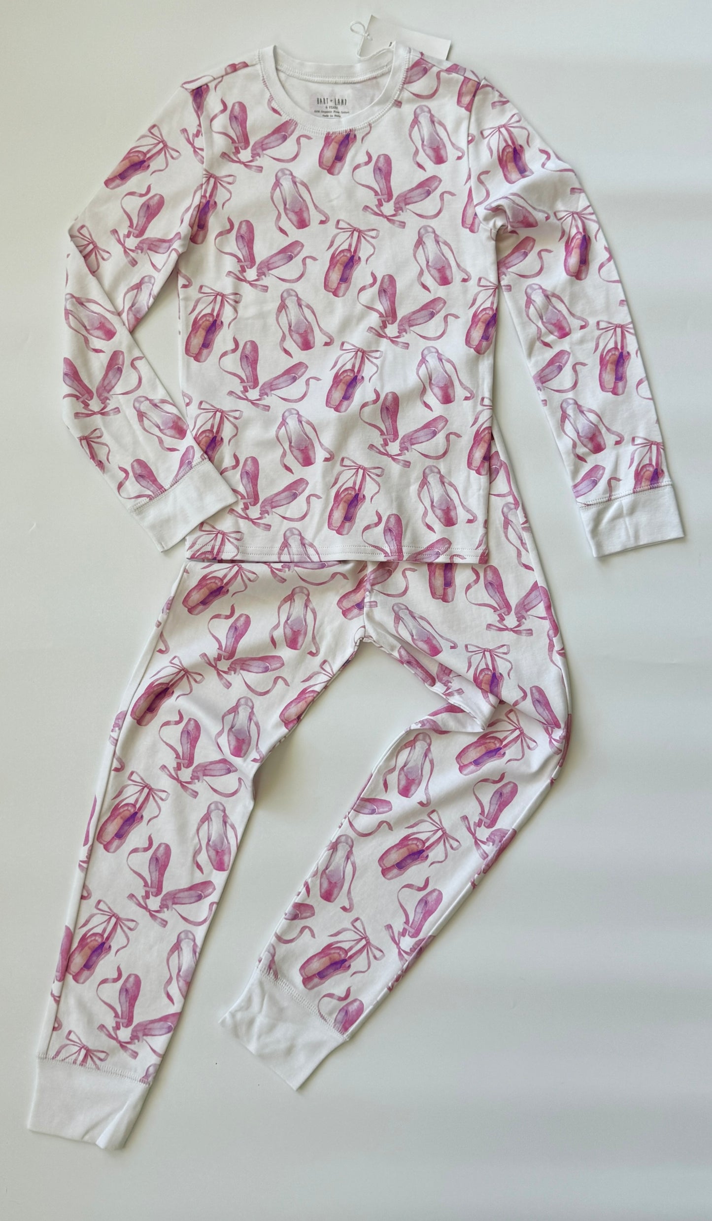 Resale Girls Long Sleeve Ballet Pajama Set