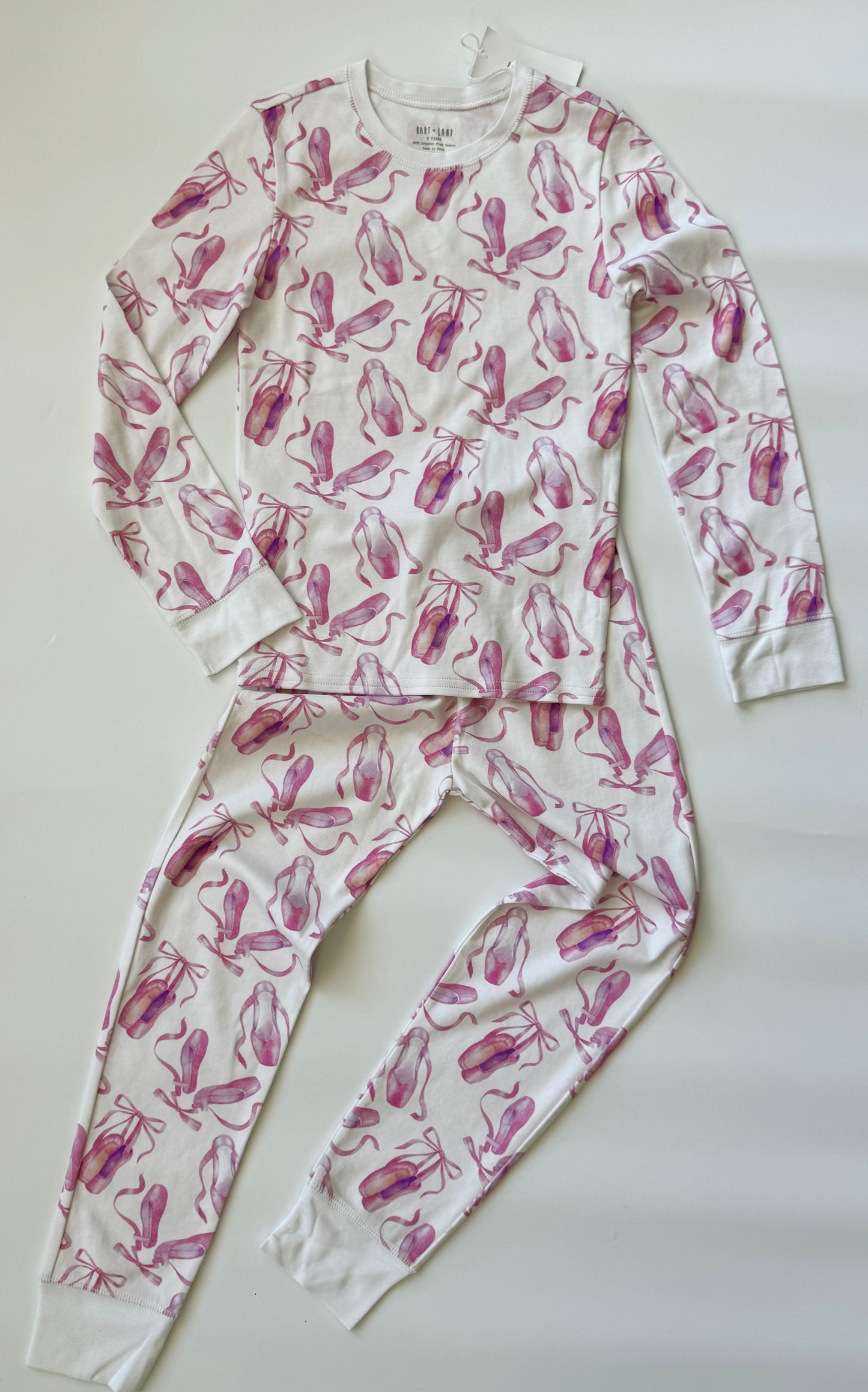 Resale Girls Long Sleeve Ballet Pajama Set