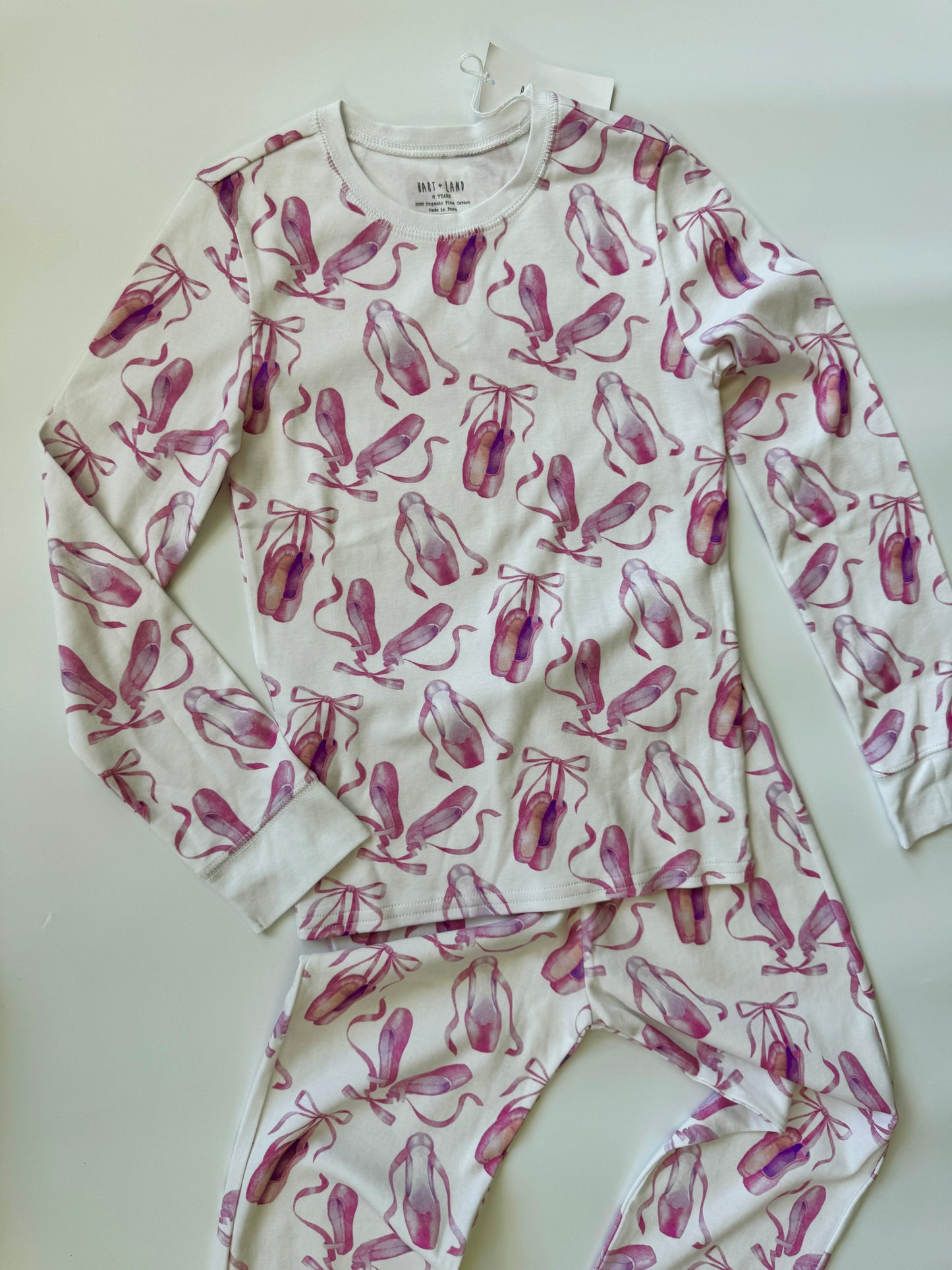 Resale Girls Long Sleeve Ballet Pajama Set