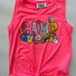 Girls Pink Camp Fun Tank