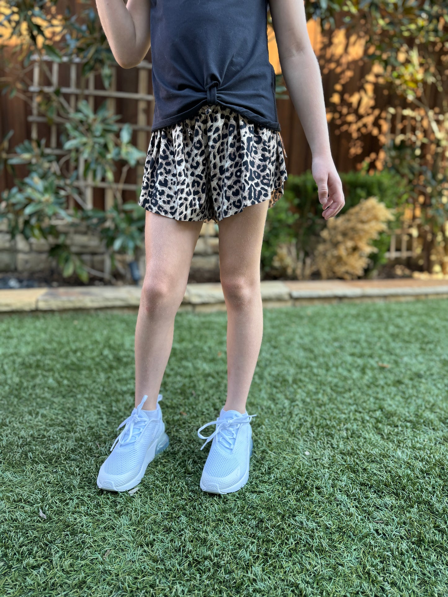 Girls Animal Print Butterfly Shorts