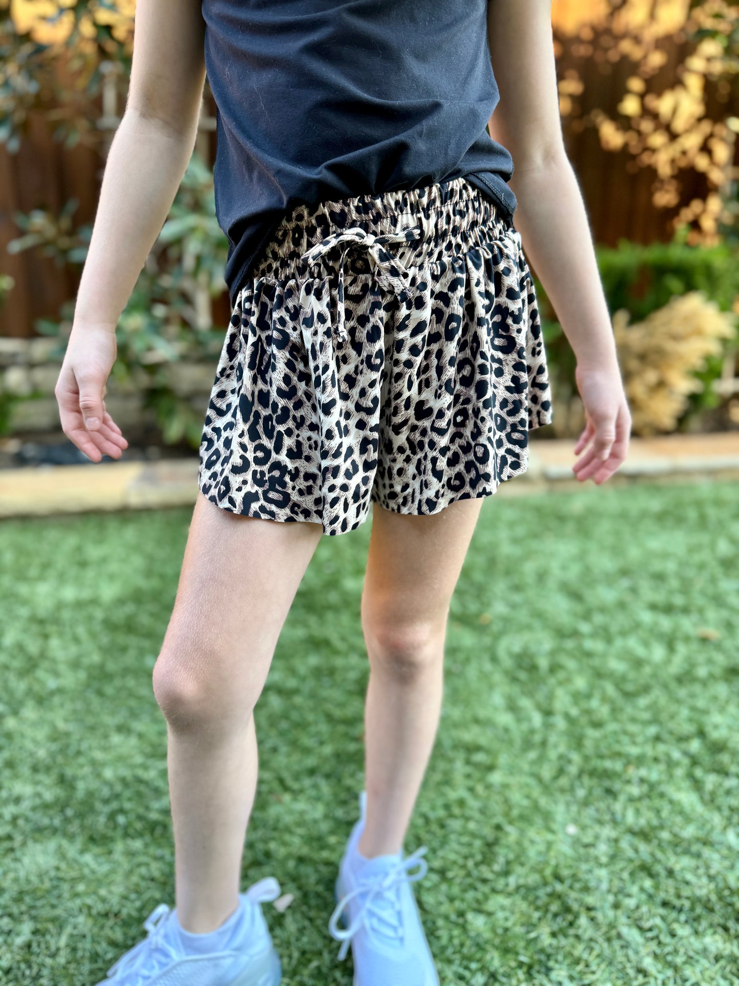 Girls Animal Print Butterfly Shorts