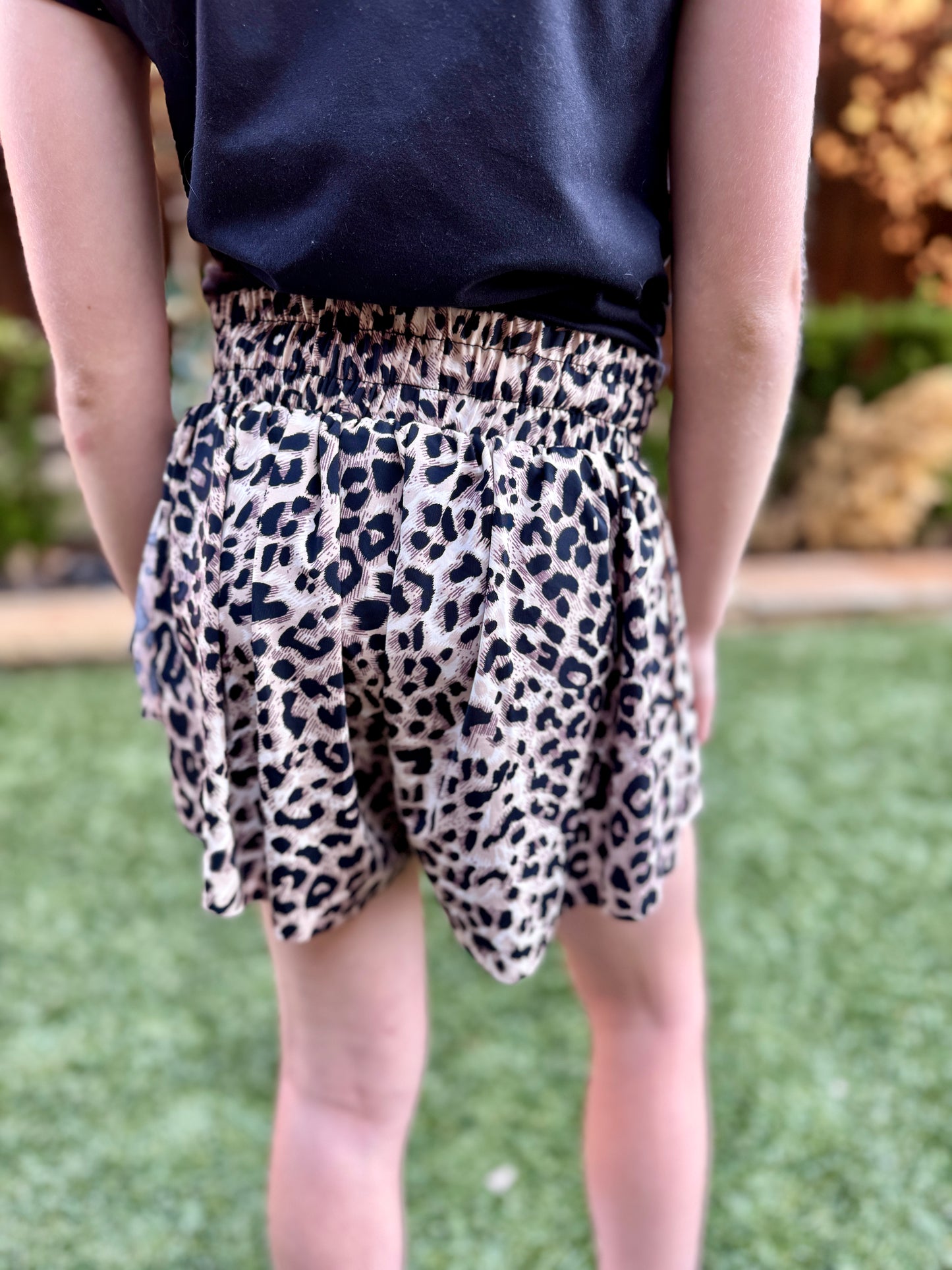 Girls Animal Print Butterfly Shorts