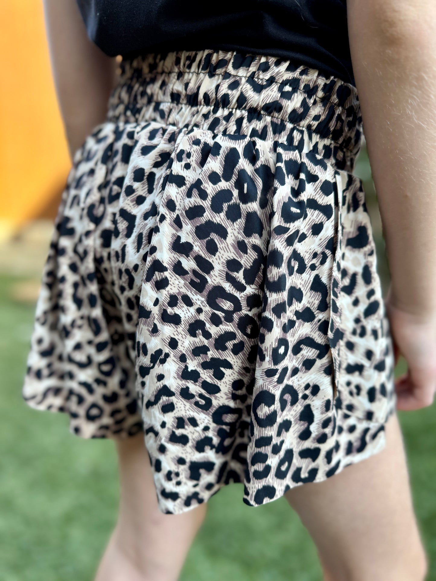 Girls Animal Print Butterfly Shorts