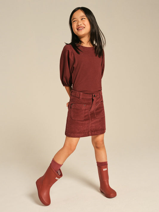 Girls Corduroy Mini Skirt