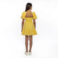 Girls Yellow Puff Sleeve Dress