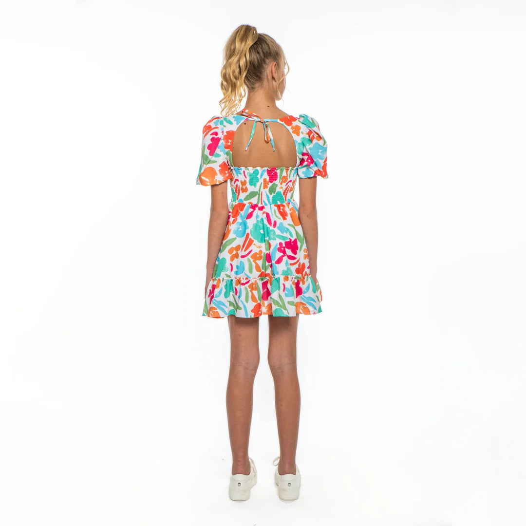 Girls Floral Mini Dress