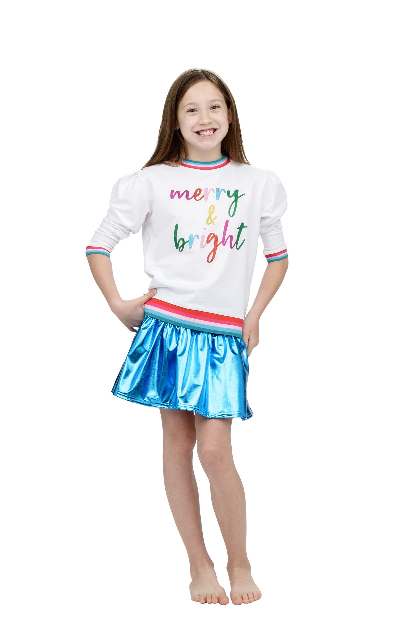 Girls Merry & Bright Sweatshirt