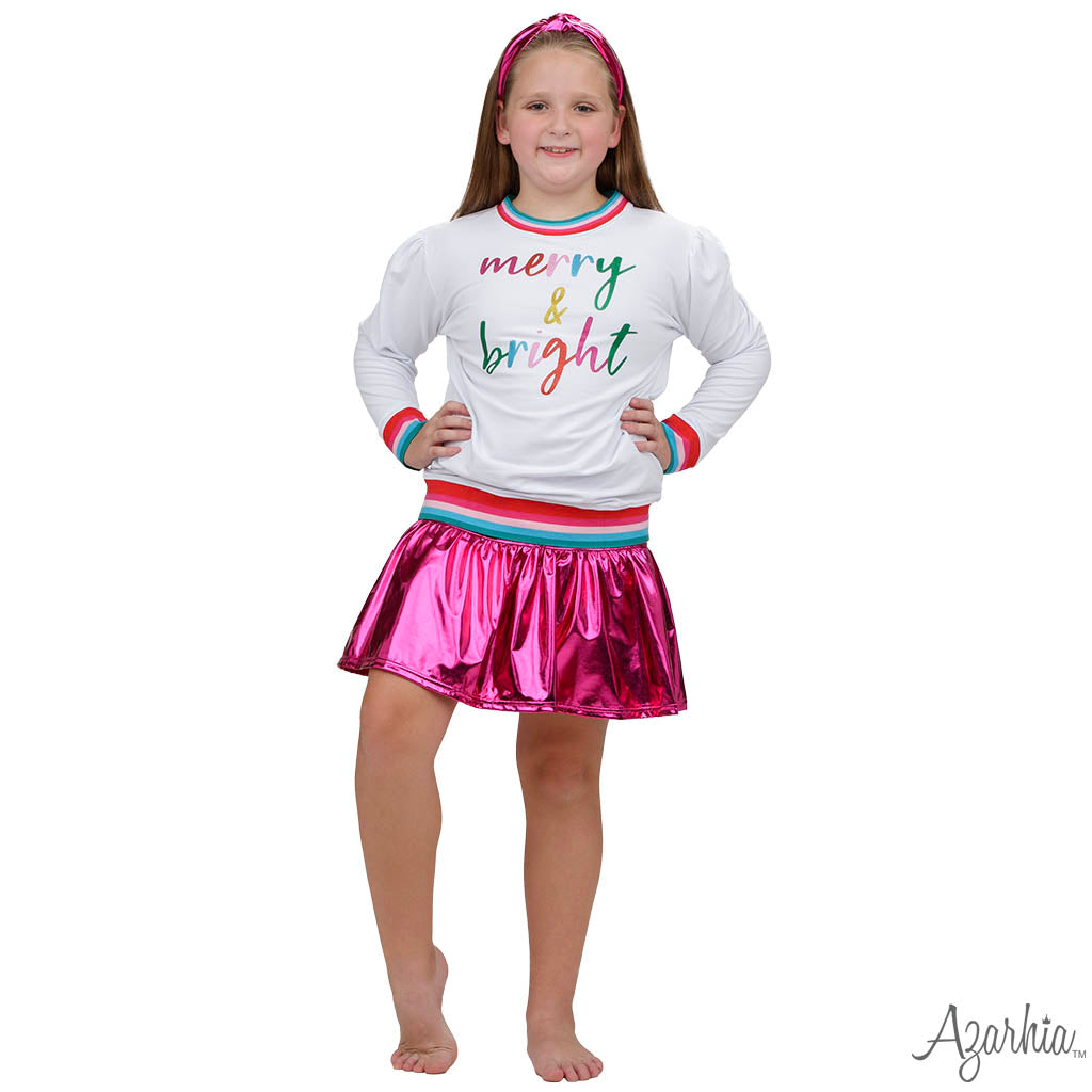 Girls Merry & Bright Sweatshirt