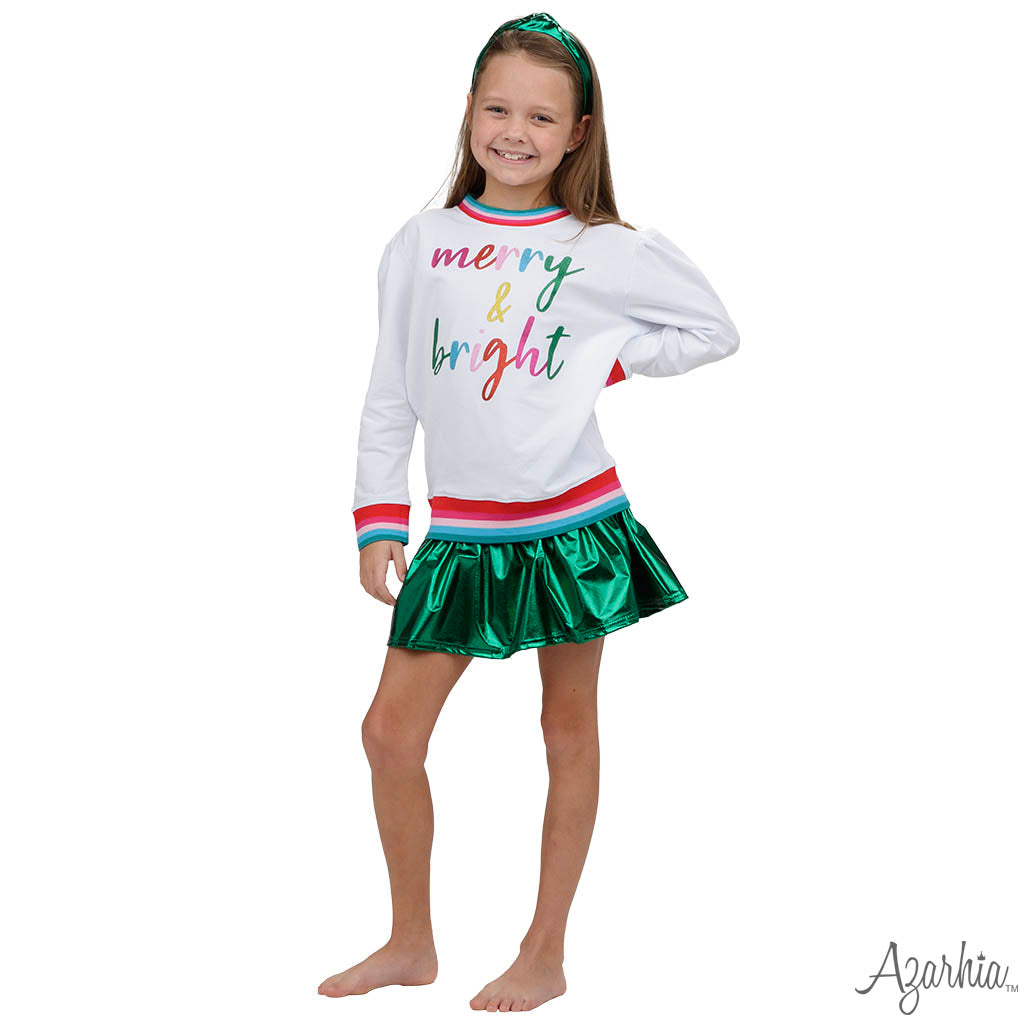 Girls Merry & Bright Sweatshirt