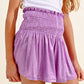 Girls Metallic Smocked Waist Shorts