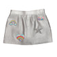 Girls Silver Icon Mini Skirt