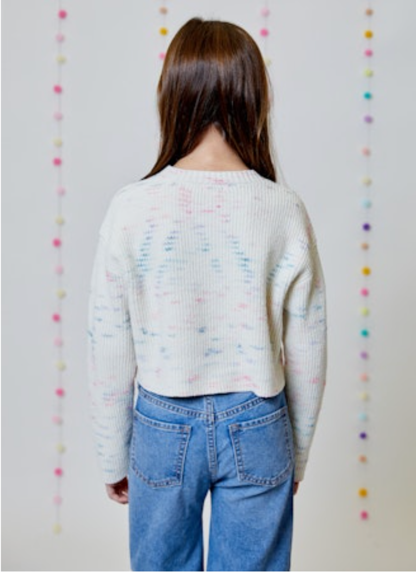 Girls Speckled Sweater