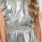 Girls Silver Gustavia Ruffle Dress