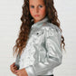 Girls Mia New York Silver Pleather Jacket 🔥