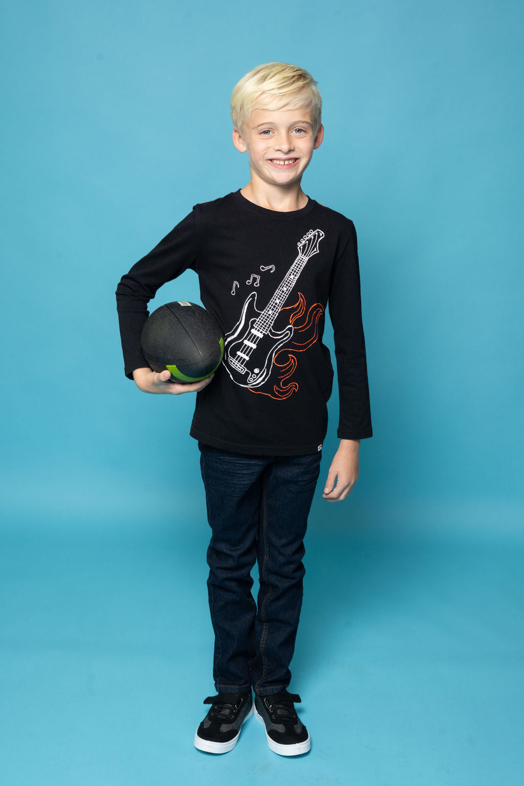 Boys Long Sleeve Guitar Tee