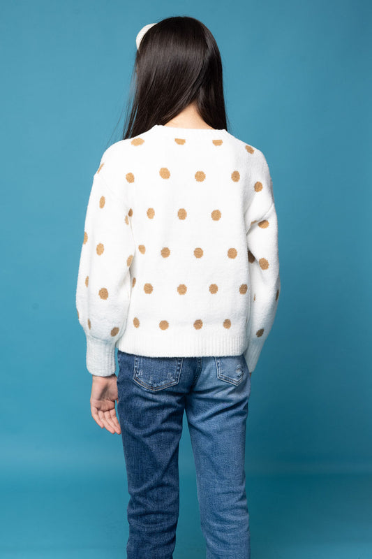 Girls Polka Dot Sweater