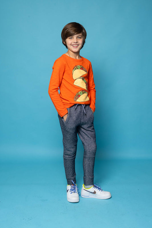 Boys Long Sleeve Taco Night T-shirt