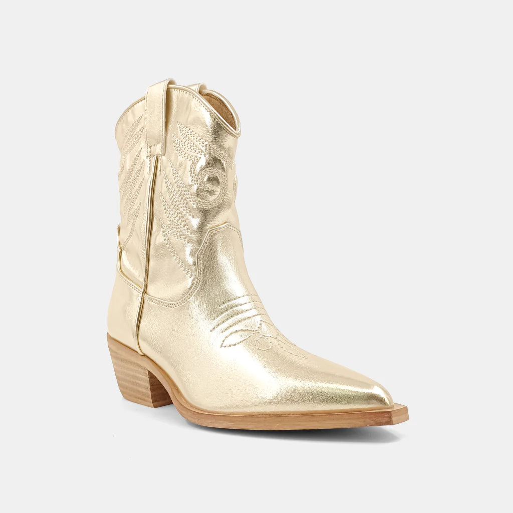 Girls Zahara Gold Cowboy Boot