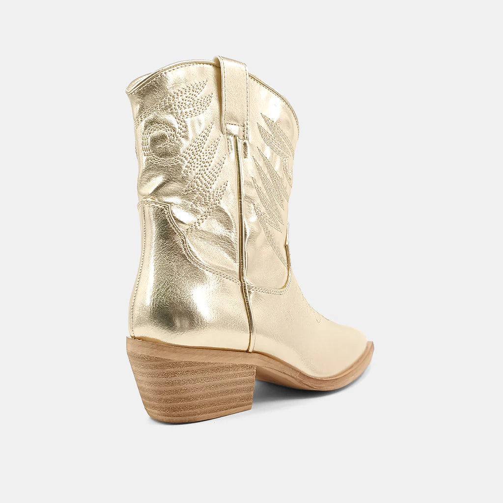 Girls Zahara Gold Cowboy Boot