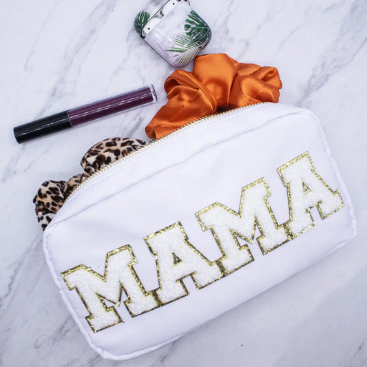 White "Mama" Travel Pouch