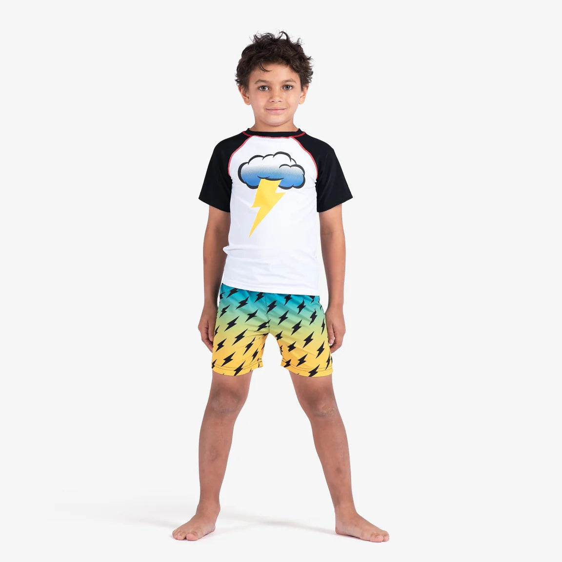 Boys Lightning Bolt Swim Trunks