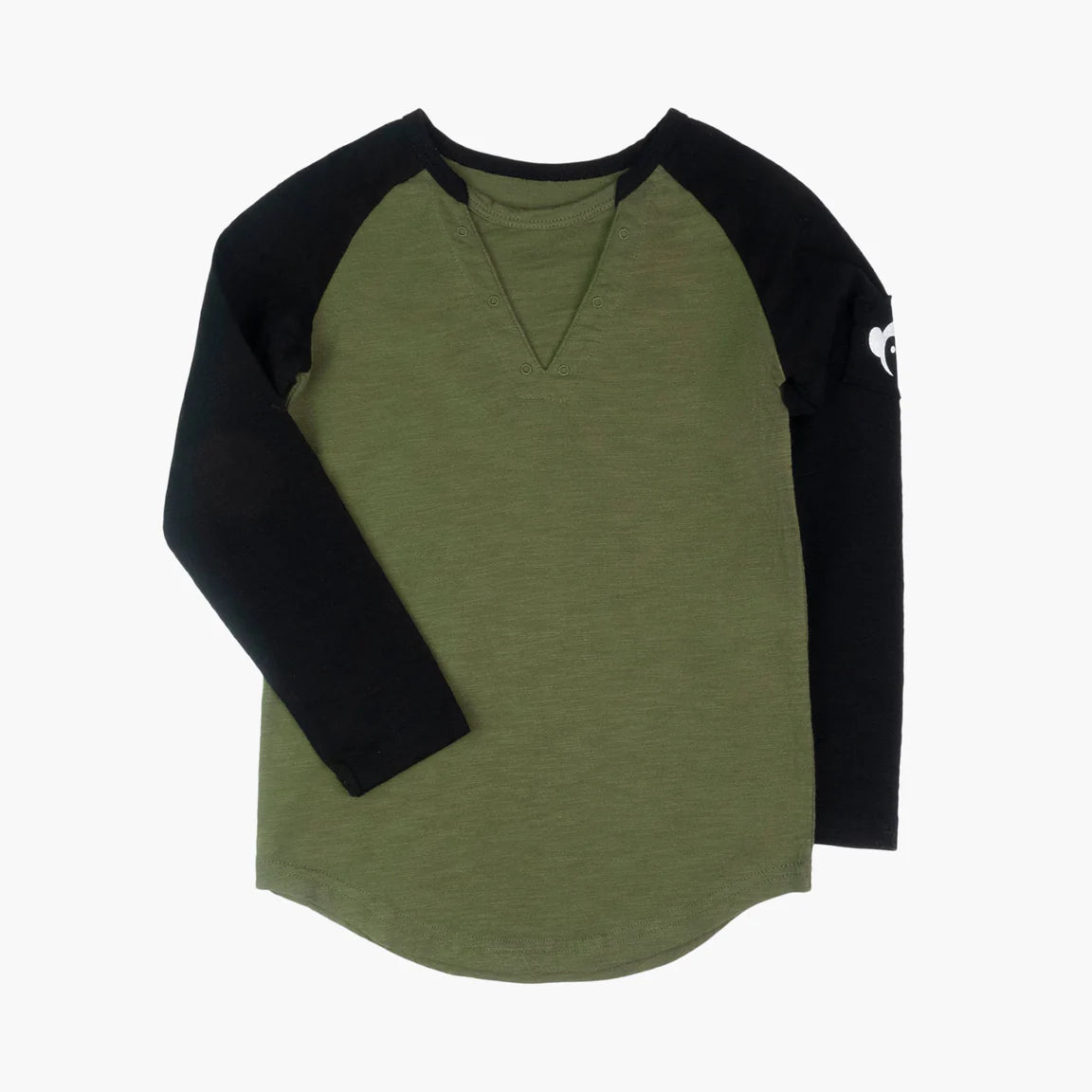 Boys Green & Black Baseball Tee