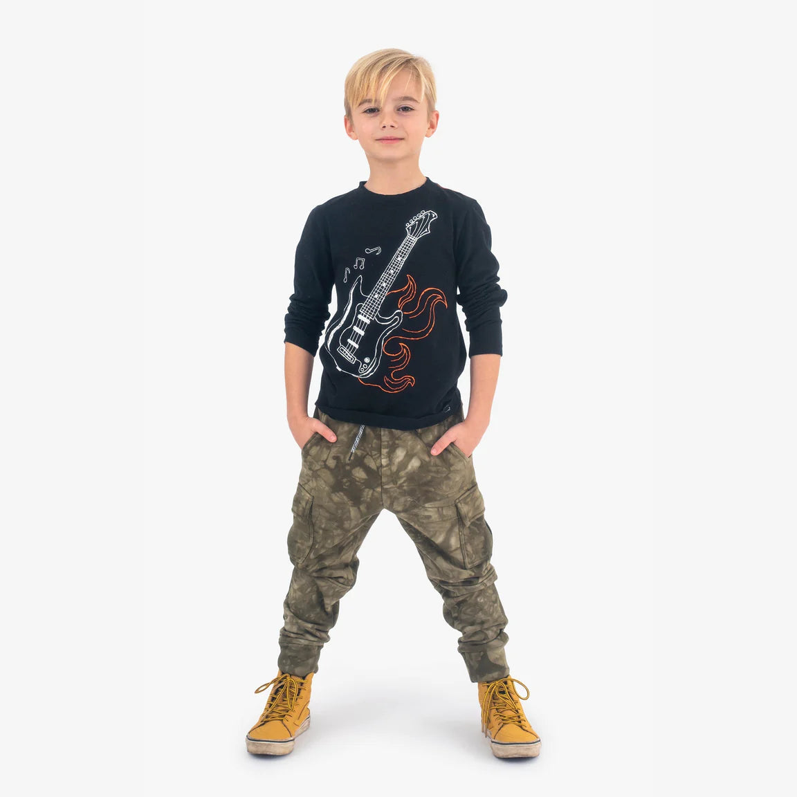 Boys Long Sleeve Guitar Tee