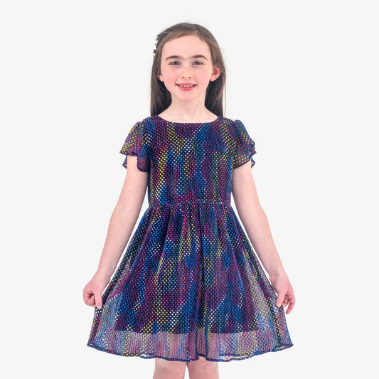 Girls Ellie Metallic Dress