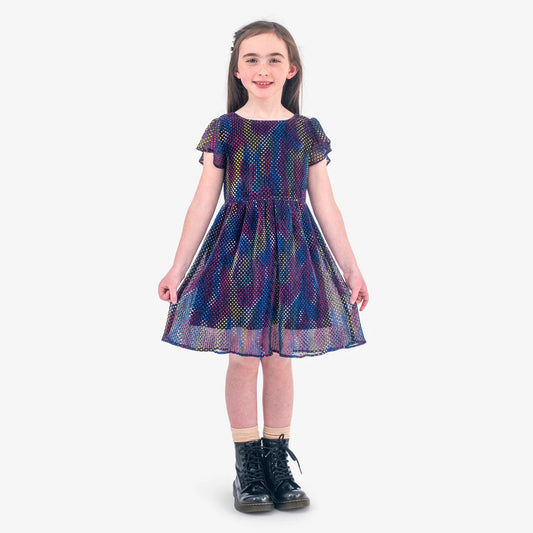 Girls Ellie Metallic Dress