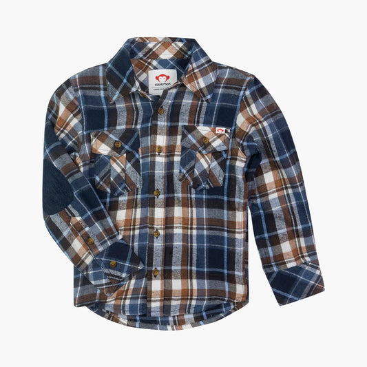 Boys Plaid Flannel Button Down Shirt