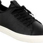 Boys Black Leather Sneaker - YellowBrickRoad