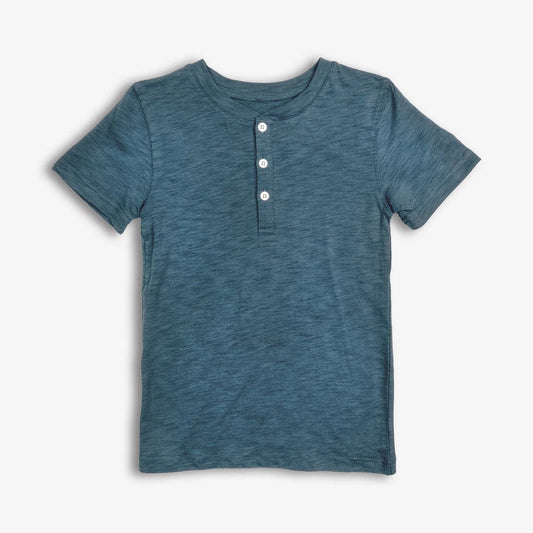 Boys Blue Henley Tee - YellowBrickRoad