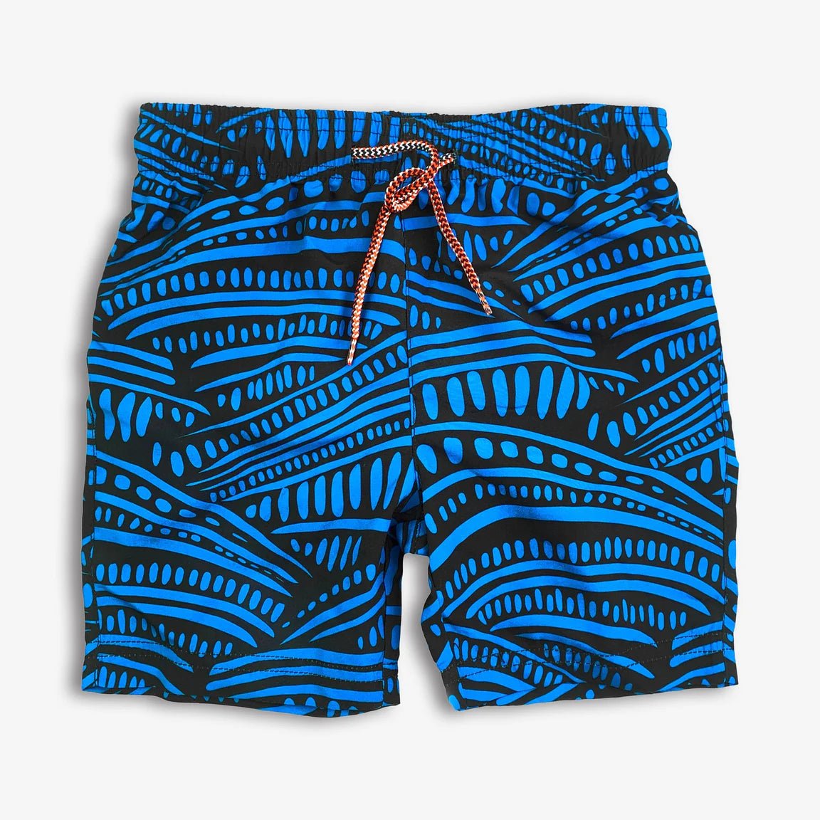 Boys Blue Waves Swim Trunks - YellowBrickRoad