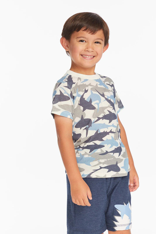 Boys Camo Shark Tee - YellowBrickRoad