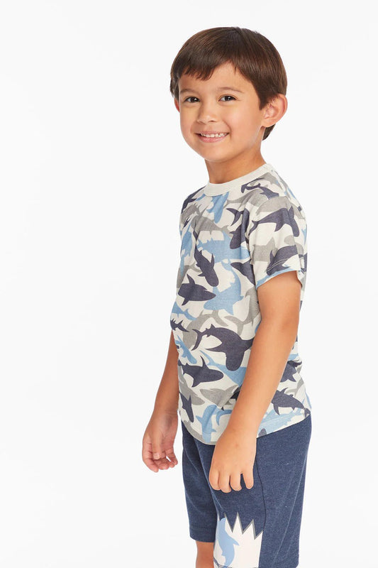 Boys Camo Shark Tee - YellowBrickRoad